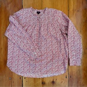 J. Crew Liberty of London Popover Shirt Red